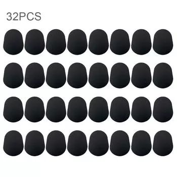 32 шт. Самоклеящаяся противоскользящая силиконовая подушечка для мундштука, прочная накладка для саксофона, кларнета, прочная, износостойкая чёрный