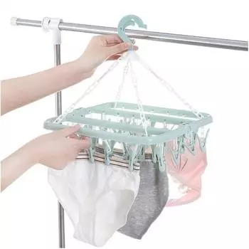 32 зажима складная вешалка для одежды сушилка ветрозащитная стойка для сушки нижнего белья вешалки для детской одежды органайзер для белья стеллажи для хранения