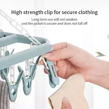 32 зажима, складная вешалка для сушки одежды, ветрозащитные носки, сушилка для нижнего белья, бытовая стойка для хранения белья для детей и взрослых розовый