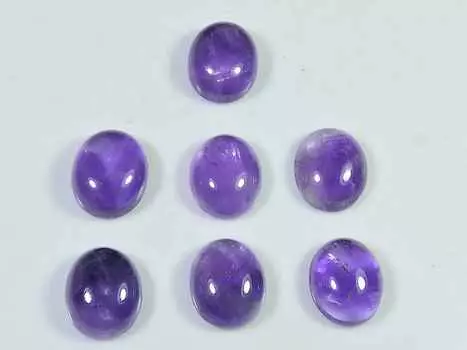 32Cts. Натуральный аметист овальный кристалл кабошон драгоценный камень 07 шт. лот 10X12MM RQ-1806