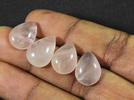 32Cts. Натуральный нежно-розовый кварц грушевидной формы, россыпью, 4 шт., лот 11X15 мм RQ-1379