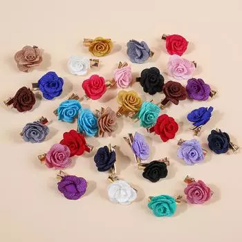 32pcs Cute Flower Hair Clips Girls Barrettes Hairpins Fashion Floral Alloy Hair Clips Children Kids Women Hair Accessories