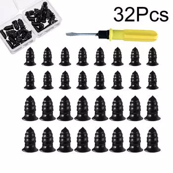 32pcs/set Tire Repair Nails Vacuum Car Tyre Repair Rubber Nail Set Tire Screws Tubeless Repair Tools Kit for Motorcycle Truck