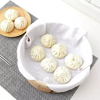 32X32CM Очищенная пароварка марля дышащая антипригарная посуда гаджет коврик для пельменей хлопковый коврик для кастрюли решетка для готовки на пару белый