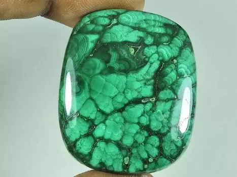 32X38X04MM натуральный малахитовый восьмиугольный кабошон россыпью драгоценный камень 113 карат. СК-4602