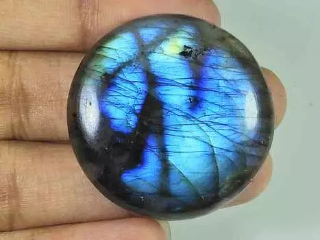 32X45MM Multi Fire Labradorite Oval Cabochon Loose Natural Gemstone 85Cts. SK-3992