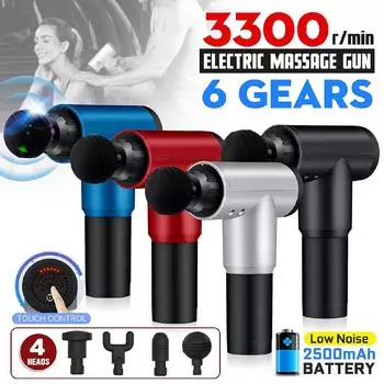3300р/мин Терапи Пиджат Сенджата 6 Гиги Отот Массажер Олахрага Месин Пиджат Релакс Тубух Пелангсинг Бантуан Денган 4 Кепала чёрный