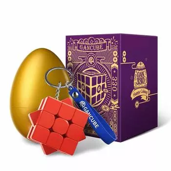 330 Мини-кубический брелок 3x3x3 Мини 3D-головоломка Пасхальное яйцо Игрушка Пасхальное яйцо Брелок Ежедневное снятие стресса Без наклеек [GAN] (Красный цвет)