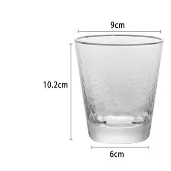 330 мл Стаканы Прозрачный стакан для воды Стакан для напитков Рельефное стекло Термостойкая чашка для чая Креативный молотковый узор Стекло 330ml