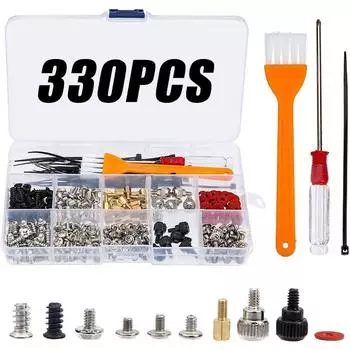 330 шт. жесткий диск «сделай сам», материнская плата ПК, персональный компьютер, корпус для сборки, вентилятор, ручной винт, болт, стойка, набор шайб, Ассортимент, коробка 330Pcs