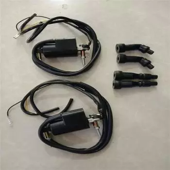 33410-45012 2x Катушки зажигания с двойным выходом 4 Ом с колпачками свечей зажигания для Suzuki