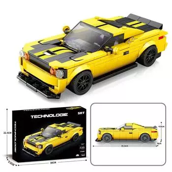 336 деталей DIY Car Building Blocks Kit Model Car Kit для демонстрации и коллекционирования гоночных игрушек для мальчиков и взрослых