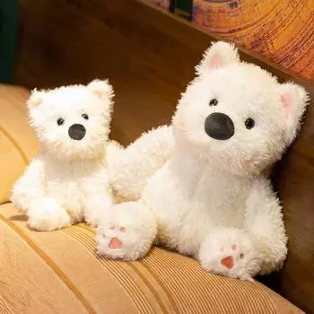 33/45 см милый вест-хайленд-уайт-терьер плюшевая игрушка мягкая игрушка белая собака плюшевая кукла подарок 33cm белый