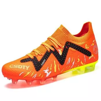 33-45Детские футбольные бутсы резиновые мягкие подошвы короткие шипы искусственный газон кожа молодежные детские футбольные бутсы мужские спортивные большие размеры футбольные бутсы 36 чёрный