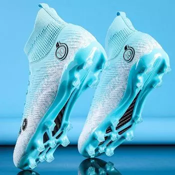 33-46 футбольные бутсы унисекс, высокоэластичные носки на шнуровке, тренировочный искусственный капитан, детские футбольные бутсы для тренировок на открытом воздухе 33 белый