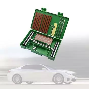 33/58 предметов Essential Tire Repair Set Удобный набор инструментов для ремонта шин Полный набор с ящиком для хранения для обслуживания транспортного средства A