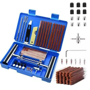 33/58 предметов Essential Tire Repair Set Удобный набор инструментов для ремонта шин с ящиком для хранения для обслуживания транспортного средства