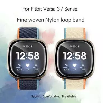 33 цвета нейлоновый ремешок с петлей для Fitbit Versa 3/Sense Smart Watch Band Fitbit Sense Versa3 браслет Correa аксессуары
