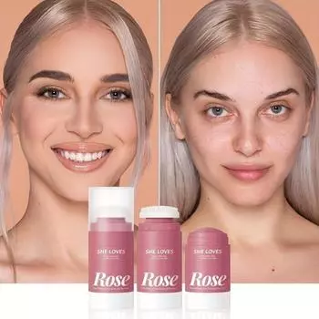 33 г увлажняющий очищающий и снимающий макияж стик Rose для глубокого очищения лица и нежного снятия макияжа 33g