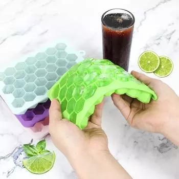 33 сетки силиконовый лоток для льда многоразовый сотовый самодельный ящик для кубиков льда DIY форма для желе силиконовый ледогенератор форма для льда светло-синий