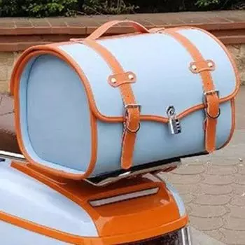 33 л Мотоциклетная ретро сумка для заднего сиденья Большая вместимость багажника мотоцикла Универсальная сумка для хранения шлема скутера электромобиля чёрный