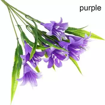 33 см 7 головок горячая вода трава украшение для дома лилии букет персидский лист искусственные лилии искусственные цветы фиолетовый