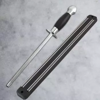 33 см настенный магнитный держатель для хранения ножей, стойка для шеф-повара, металлический блок для ножей, кухонная точилка, стержень для заточки ножей