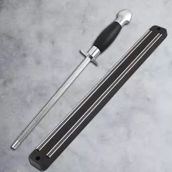 33 см настенный магнитный держатель для хранения ножей, стойка для шеф-повара, металлический блок для ножей, кухонная точилка, стержень для заточки ножей M