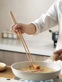 33 см/42 см супер длинные палочки для еды деревянные палочки для еды лапша тушеная в горшочке жареная во фритюре китайская еда палочки кухонный инструмент