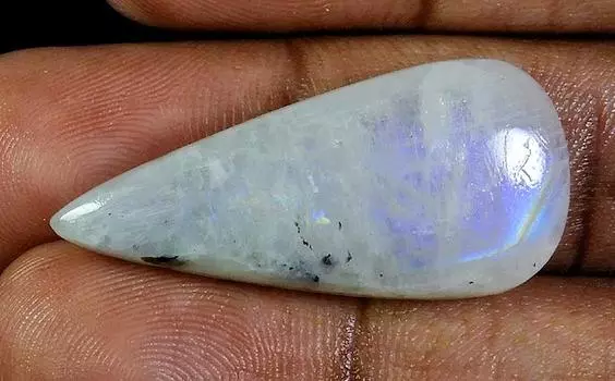 33Cts. Natural Rainbow Moonstone Pear Cabochon Loose Gemstone 17X36X07 MM PP-517