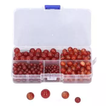 340 шт. Бусины из красного агата 10 мм, 8 мм, 6 мм, 4 мм, полированная глянцевая поверхность, яркие цветные бусины для ювелирных изделий