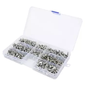 340 шт. Винты из нержавеющей стали, саморезы, крепежные детали для пластика, дерева