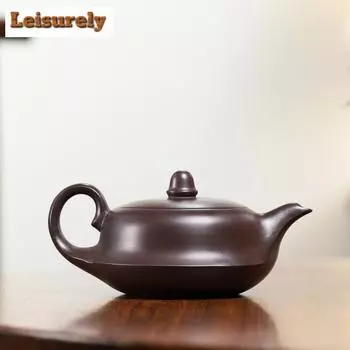 340ml Authentic Zisha Beauty Tea Kettle Classic Yixing Purple Clay Tea Pot Raw Ore Aged Old Purple Mud Teapot Customized Tea Set