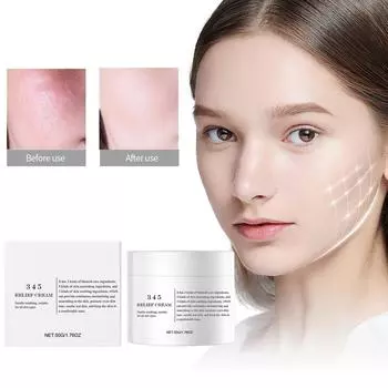 345 Успокаивающий крем, 50 г 345 Крем уменьшает покраснения и питает увлажняющее средство Подходит для кожи с акне и жирной кожи Подходит для всех типов кожи белый