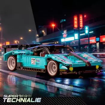 347 шт. гоночный ветер детский GR откатной автомобиль детские строительные блоки игрушка в подарок