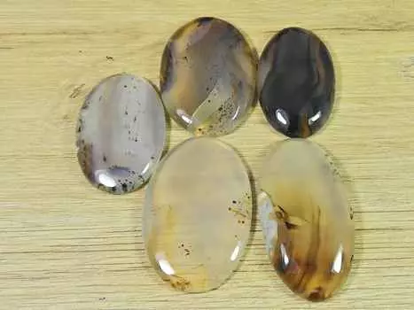 34-40 мм натуральный Ботсванский агат 5 шт овальный кабошон драгоценный камень россыпью лот 201 карат. РQ-2716