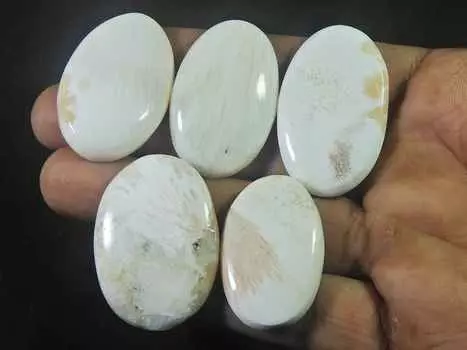 34-41MM натуральный розовый сколоцит груша кабошон драгоценный камень россыпью 5 шт. лот 215 карат. РQ-2120