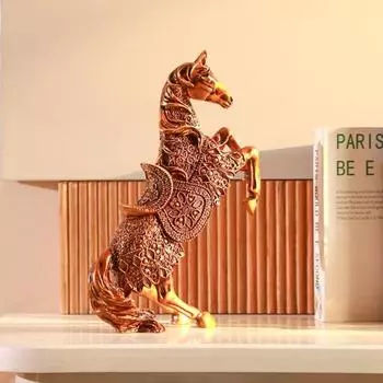 34.9758 см Статуя восходящей лошади Элегантная статуэтка лошади для гостиной, офиса и кабинета Идеальный подарок