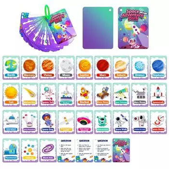 34 Planet Cognitive Education Cards Early Education Learning Parent-Child Interactive Puzzle Cards Planet Knowledge