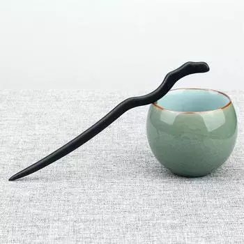 34 стиля Натуральный черный сандал Палочки для волос Высококачественная заколка для волос для женщин девушек Античность Палочка для еды Форма Зажим для волос Ювелирные изделия 16-18cm