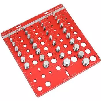 34 Устройство для проверки резьбы гаек и болтов, алюминиевый сплав, стандартный размер, идентификатор дюймовой и метрической резьбы