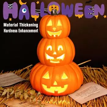 34cm Halloween Pumpkin Led Lamp Creative Lantern Decoration Flashing Ghost Festival Halloween Tabletop Decorations Garden Decor