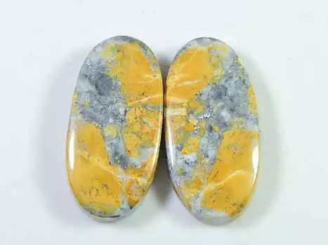 34Cts. Натуральная яшма Малигано (12мм х 15мм каждый) Пара овальных кабошонов SK-2775