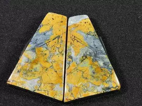 34Cts. Натуральная яшма Малигано (18мм х 26мм каждый) Пара необычных кабошонов SK-2780