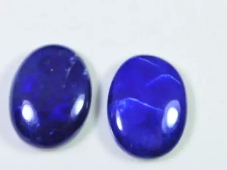 34Cts. Натуральный лазурит овальный кабошон драгоценный камень россыпью 2 шт. лот 16X21MM RQ-1843