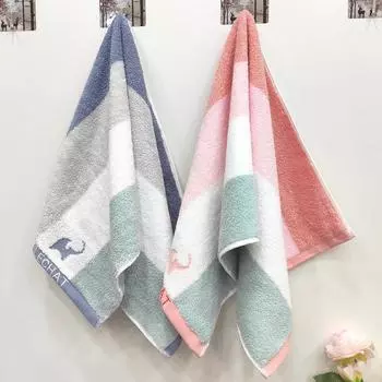 34X74 см милое хлопковое полотенце с рисунком, полотенце из чистого хлопка для мытья лица, длинное штапельное хлопковое утолщенное мягкое впитывающее полотенце 34x74cm