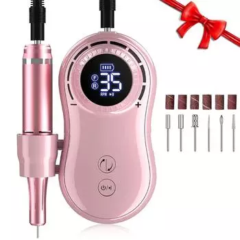 35000 об/мин, дрель для ногтей, перезаряжаемая пилочка для ногтей, аксессуары для ногтей, гель-лак для ногтей, шлифовальная машинка, профессиональный инструмент, маникюрный набор NO Retail Box зелёный