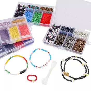3500 шт./компл. 3 мм бисер с надписью бусины смешанного стиля для DIY аксессуары для изготовления ювелирных изделий