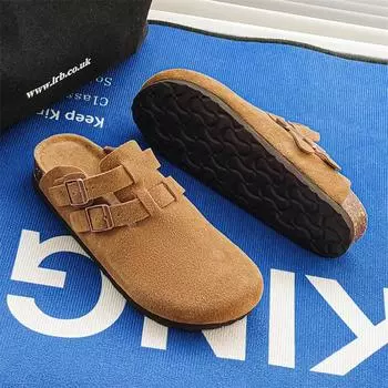 3501 Полностью кожаные туфли-баотоу для пар, мужские универсальные шлепанцы из коровьей кожи, уличная обувь для рыбалки 35-female size