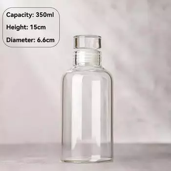 350-1000 мл прозрачные стеклянные пустые бутылки с крышками большой емкости герметичные термоусадочные капсулы бутылки для напитков сока чайного гриба хранения